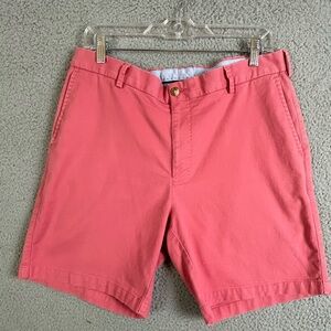 Peter Millar men’s flat front shorts size 35 pink red